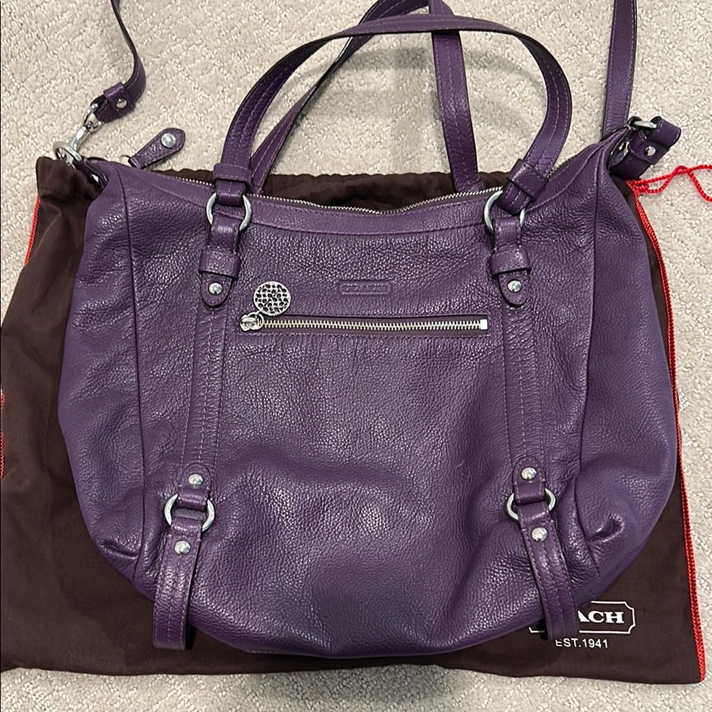 Coach Leather Women's Bag - Purple